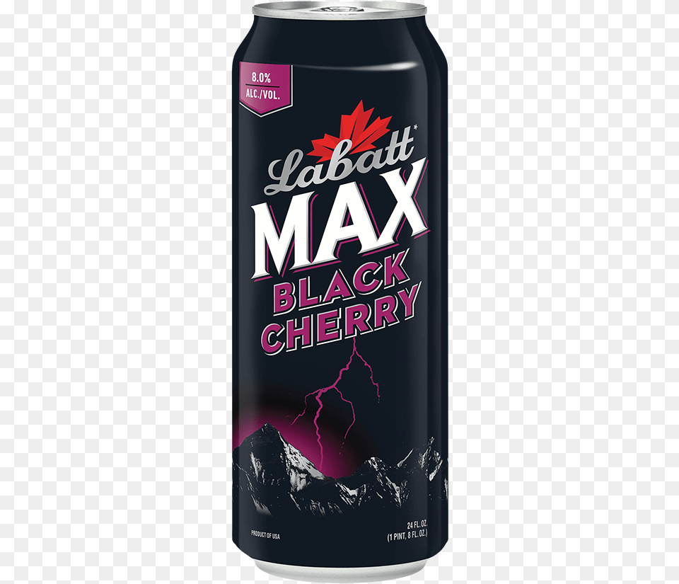 Labatt Max Black Cherry Caffeinated Drink, Alcohol, Beer, Beverage, Lager Png Image