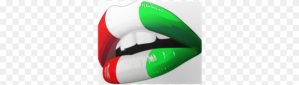 Labbra Sensuali Bandiera Italia Italy Flag Sensual Lips Drinking, Body Part, Mouth, Person, Appliance Png Image