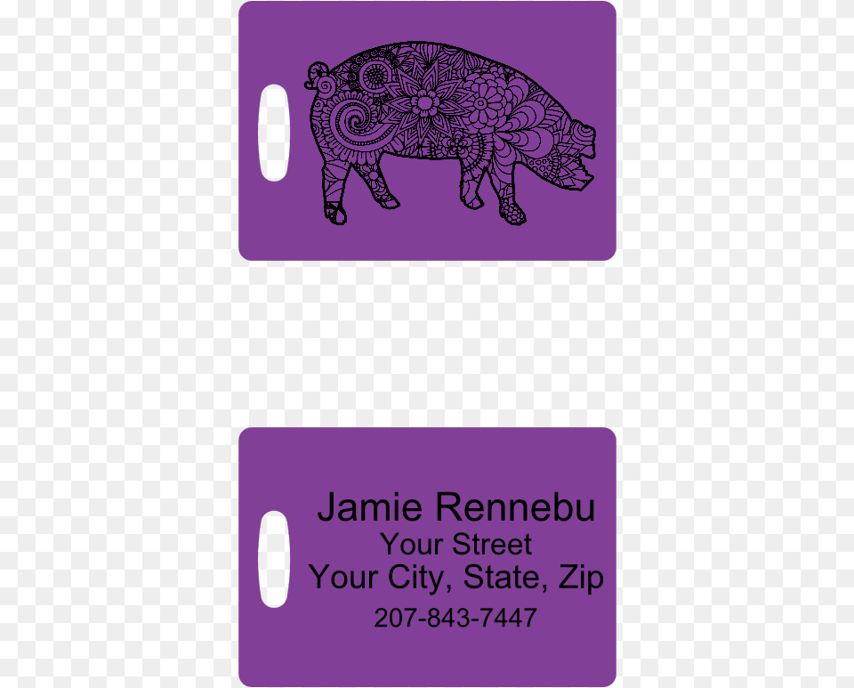 Label, Purple, Pattern, Animal, Bear Png Image