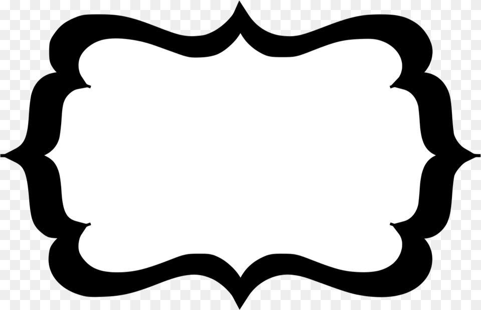 Label Clipart Label Outline Name Plate Design Border, Logo, Symbol Free Png