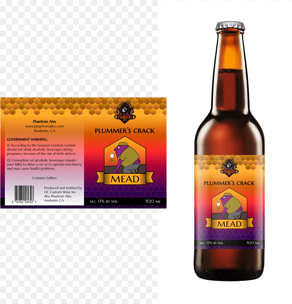 Label Design By Designmonkeybh For Phantom Ales, Alcohol, Beer, Beverage, Bottle Free Png