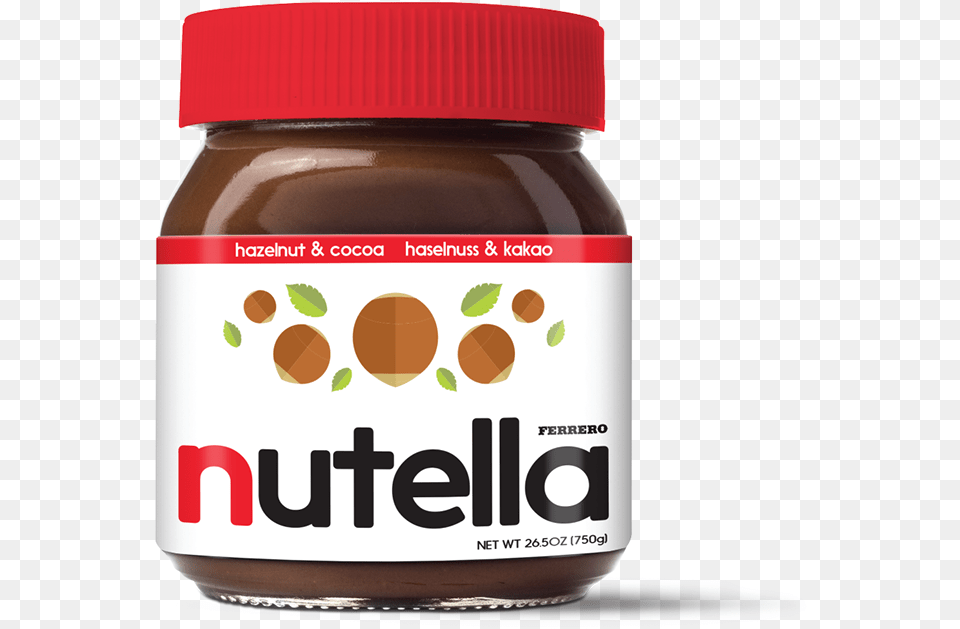 Label Design Nutella Chocolate, Food, Peanut Butter, Jar, Can Png Image