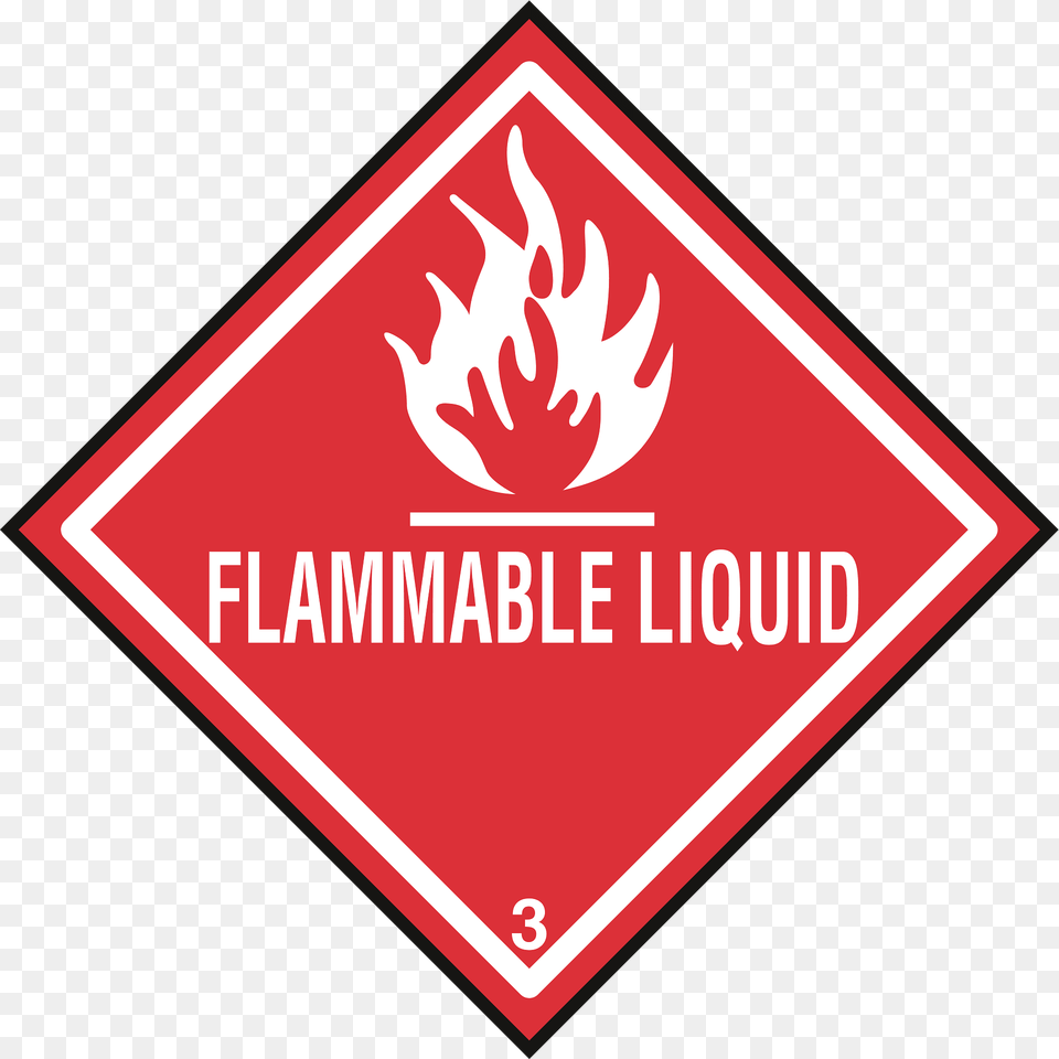 Label For Dangerous Goods Class 3 Clipart, Sign, Symbol Free Png