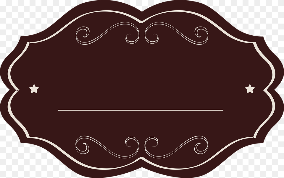 Label Tag Brown Oval Fancy Empty Drink Template Labels Free Transparent Png