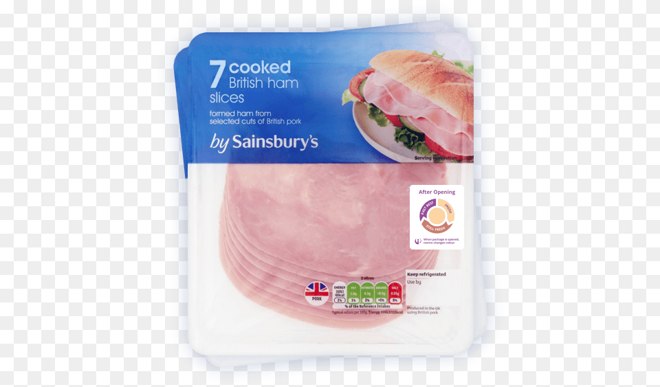 Label39 From Sainsbury39s Shows How Long Ham Packaging Sainsburys Smart Label, Food, Meat, Pork Png