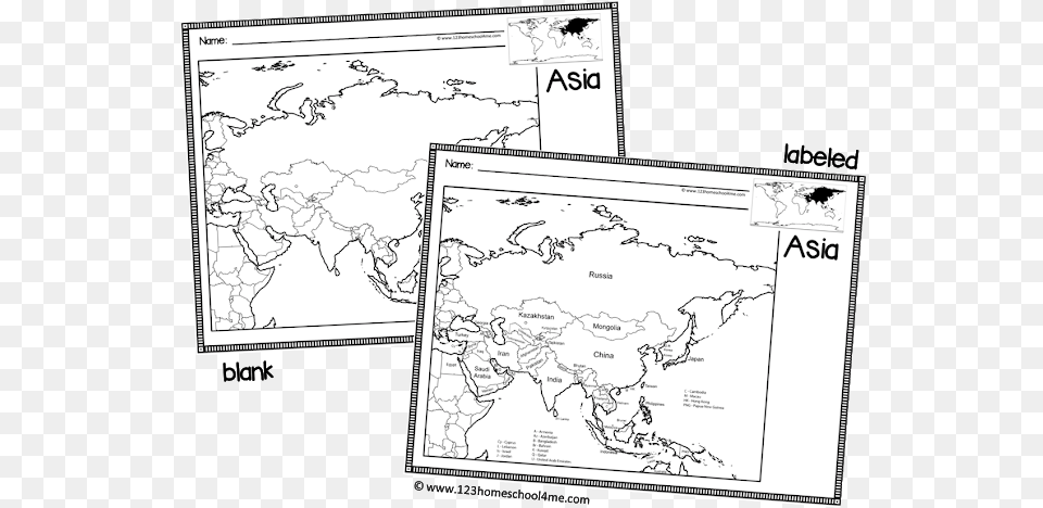 Labeled And Blank Maps From United States Contients World Map, Chart, Plot, Atlas, Diagram Free Transparent Png