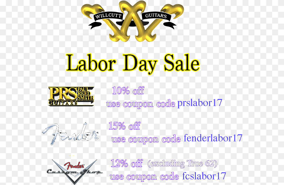 Labor Day Sale Fender Custom Shop, Advertisement, Poster, Text Free Transparent Png