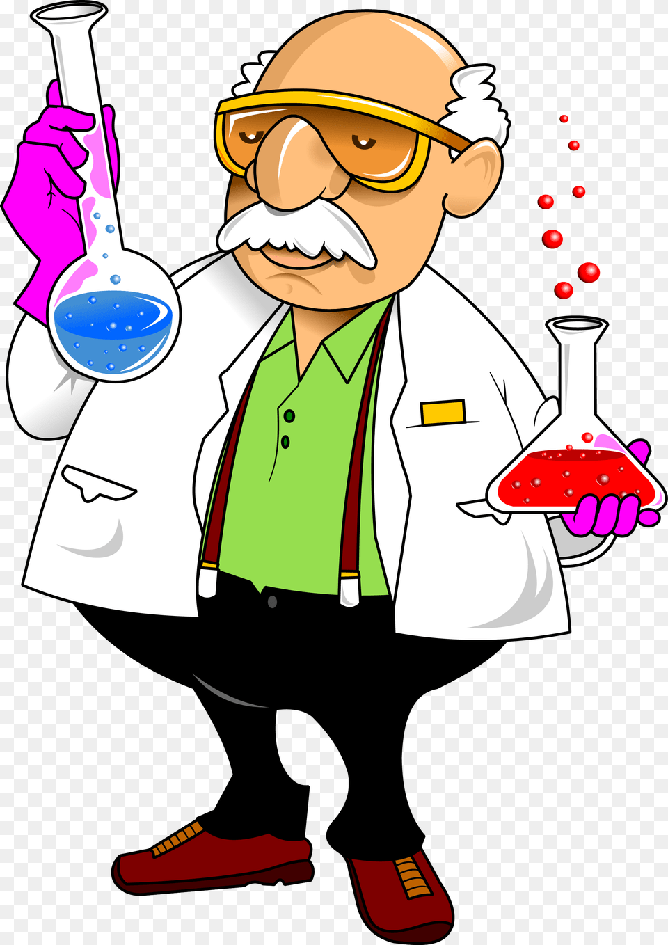 Laboratory Cartoon Science Experiment Transprent Chemistry Teacher, Clothing, Coat, Person, Face Free Png