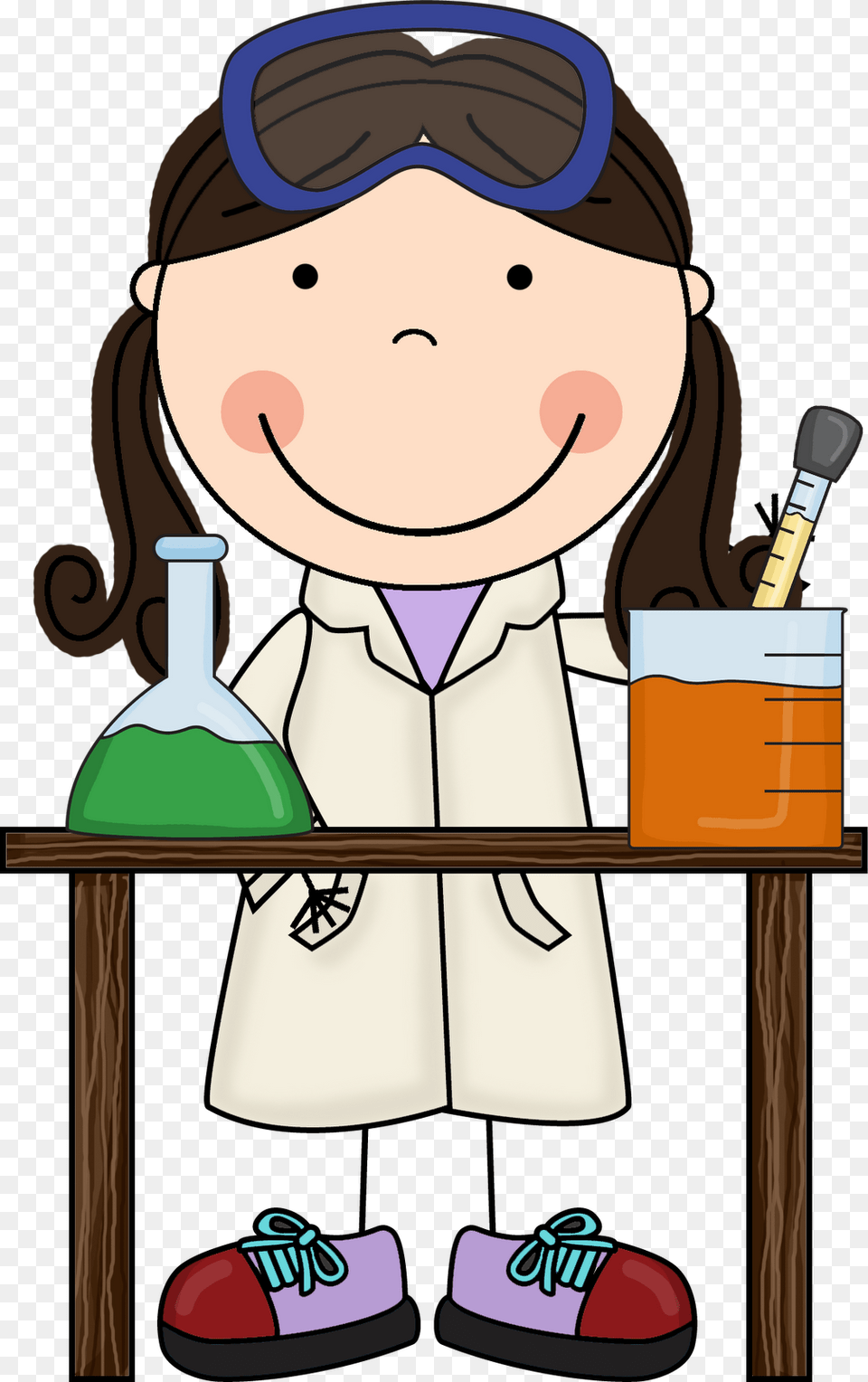 Laboratory Clipart Science Experiment, Shoe, Clothing, Coat, Footwear Free Png