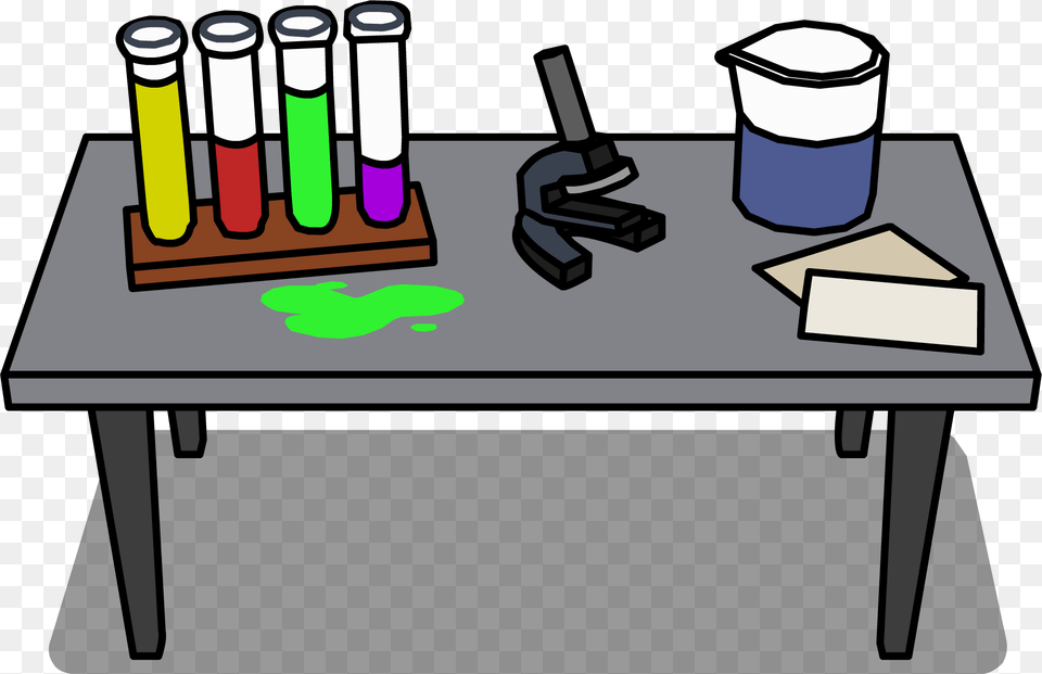 Laboratory Desk Sprite 001 Desk, Furniture, Table, Paint Container Free Transparent Png