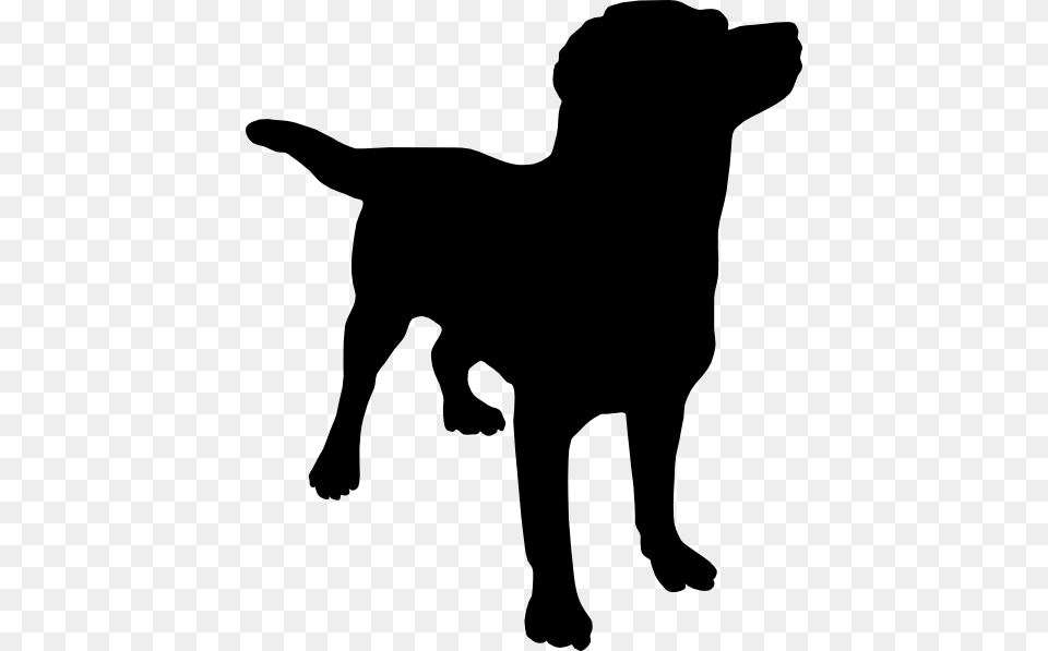 Labrador Black Dog Clip Art, Silhouette, Animal, Canine, Mammal Free Png