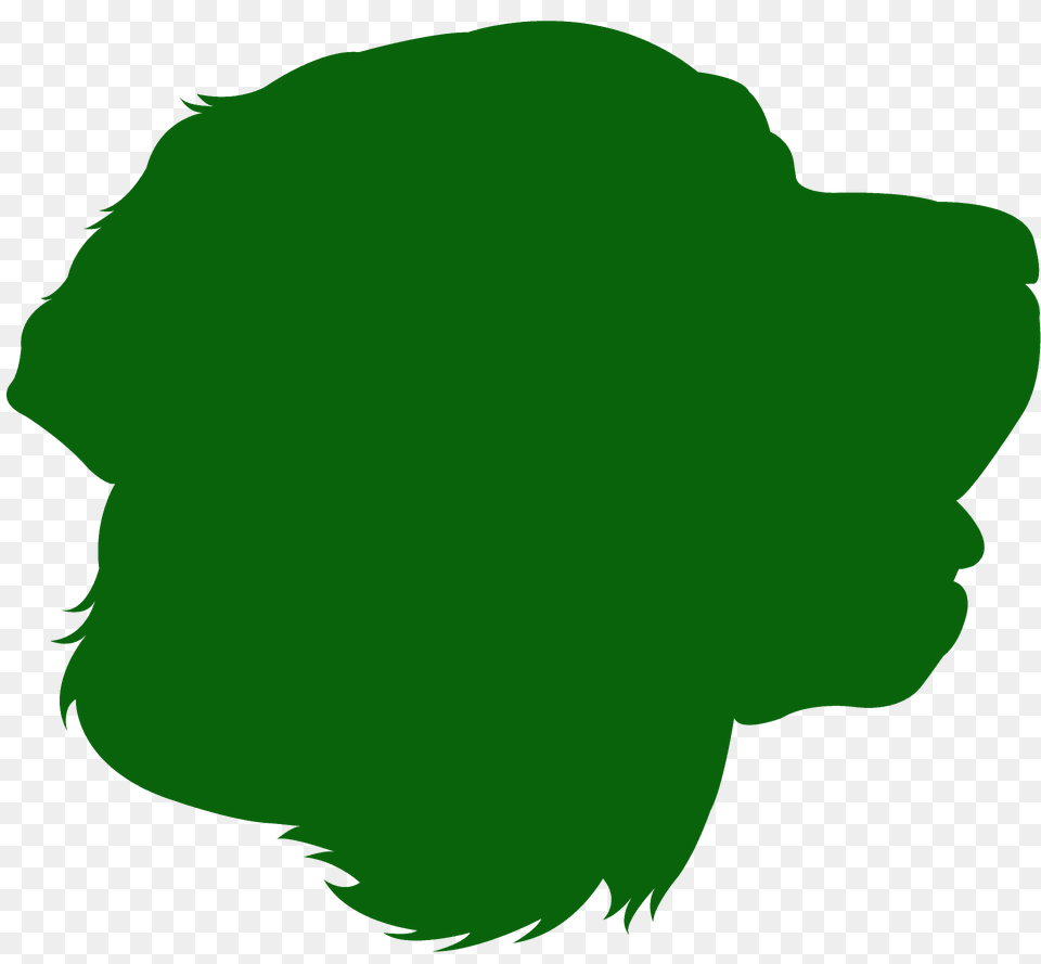 Labrador Head Silhouette, Green Png