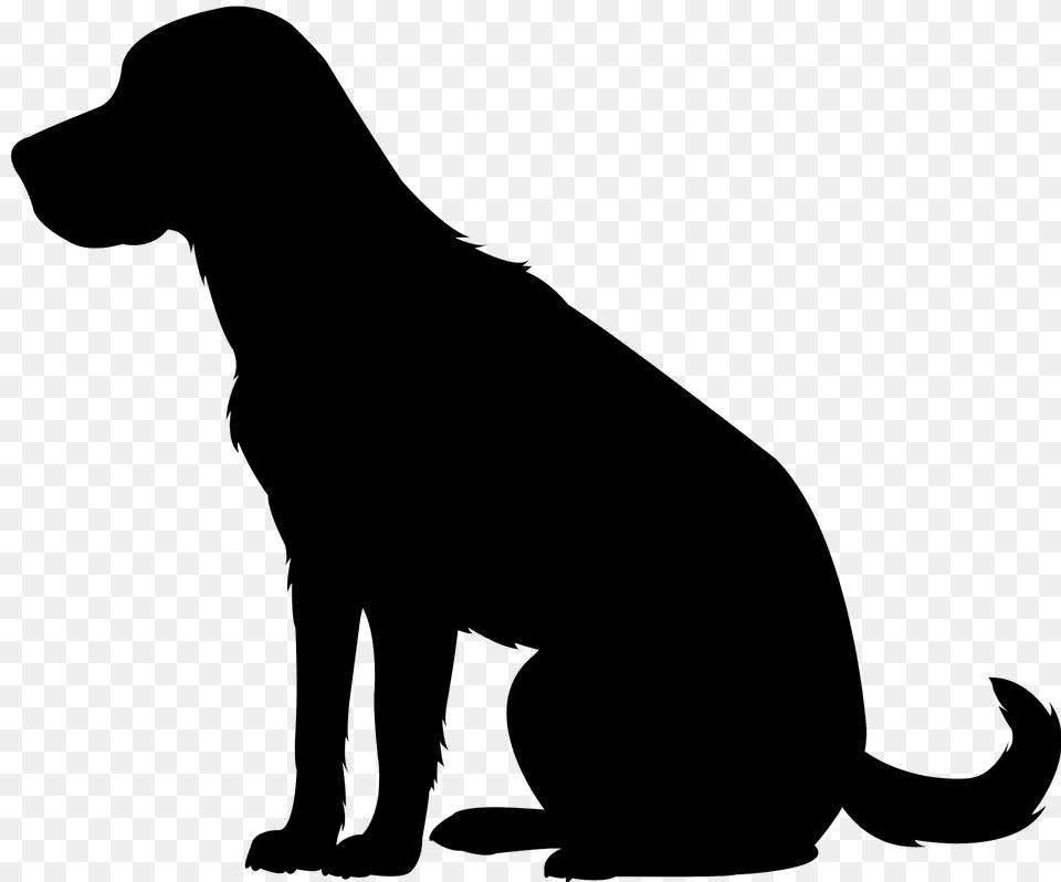 Labrador Retriever Sitting Silhouette, Animal, Kangaroo, Mammal, Pet Free Png