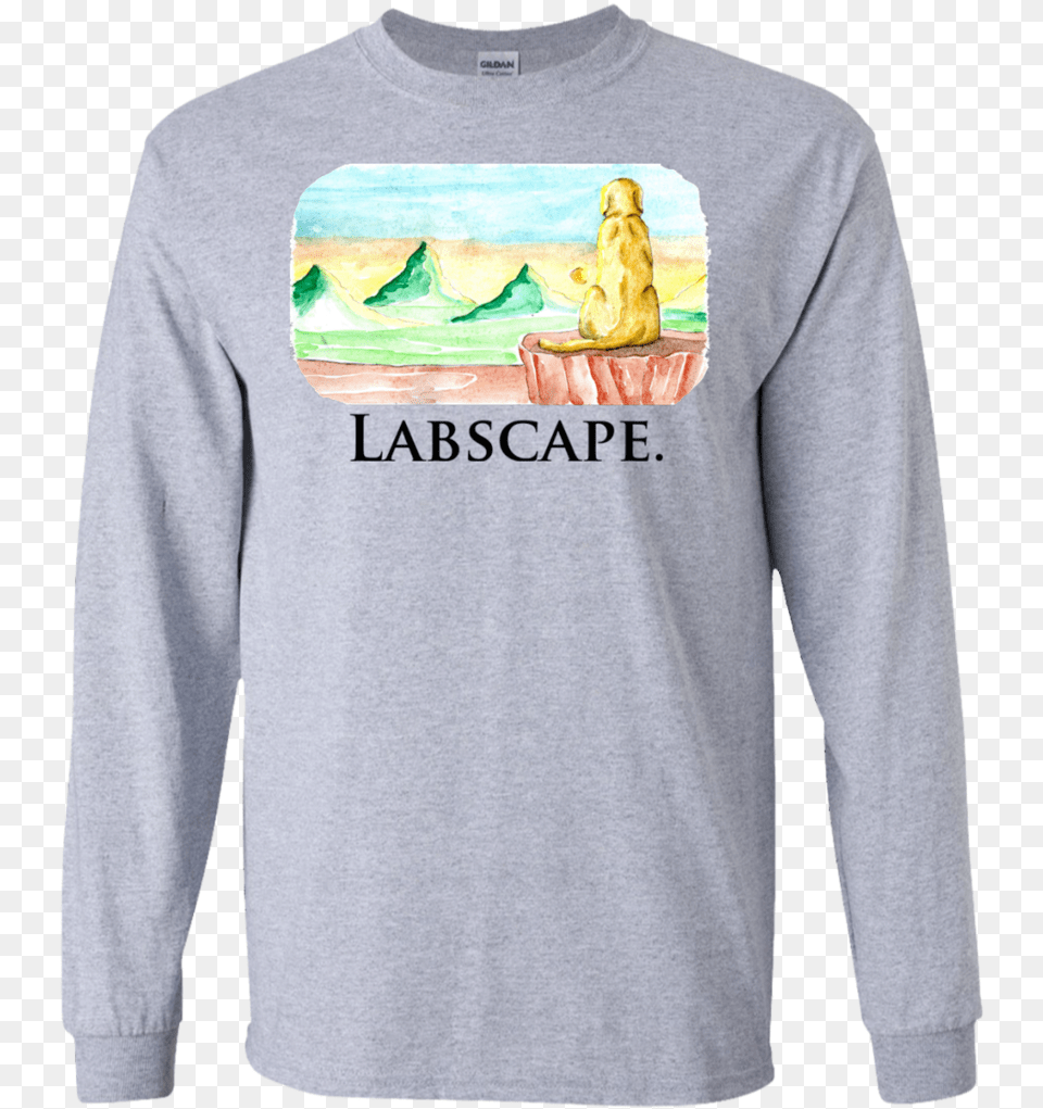 Labscape Watercolor Long Sleeve T Shirt Fox Nerd T Shirt, T-shirt, Clothing, Long Sleeve, Person Free Png