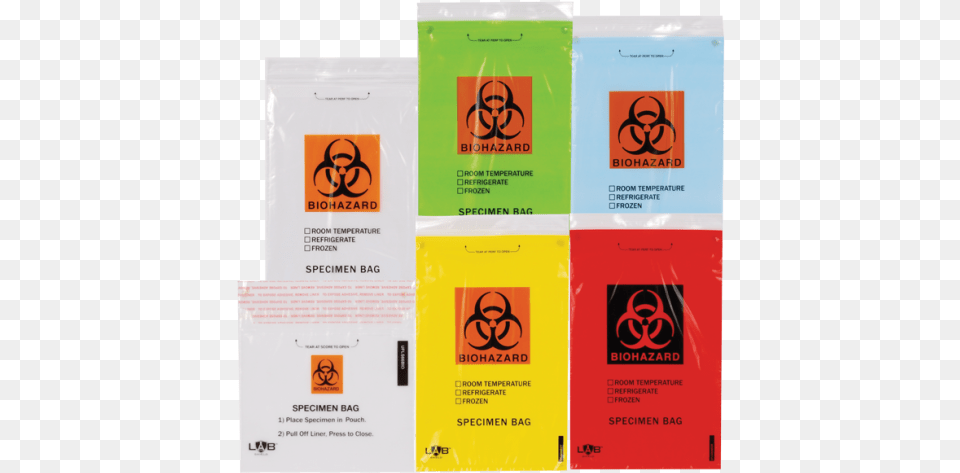 Labshield Adhesive Seal Biohazard Bags, Advertisement, Poster, Bag Png Image