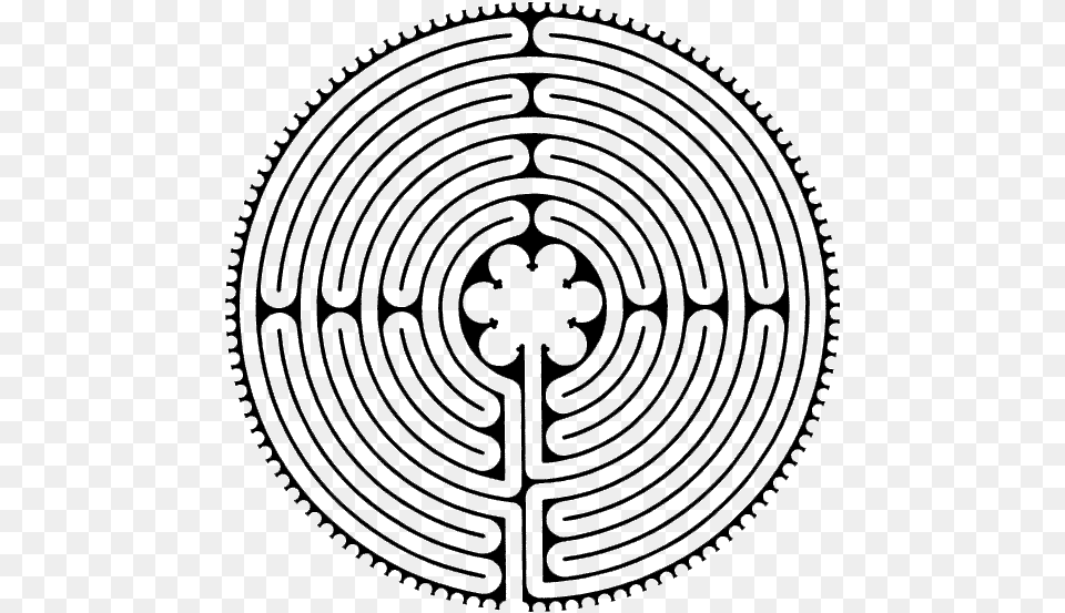 Labyrinth 11 Chartres Plain Chartres Style Labyrinth, Maze, Cross, Symbol Png