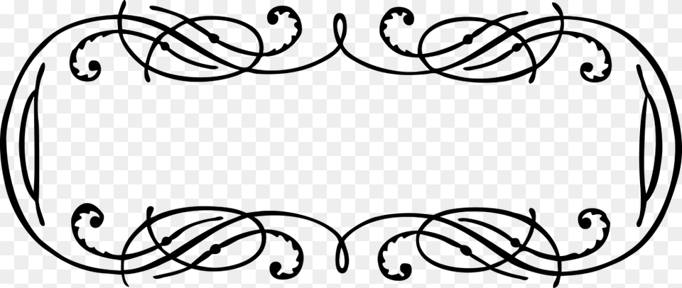 Lace Border Frame, Gray Free Png Download