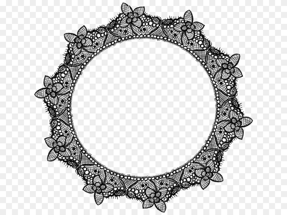 Lace Circle, Gray Free Transparent Png