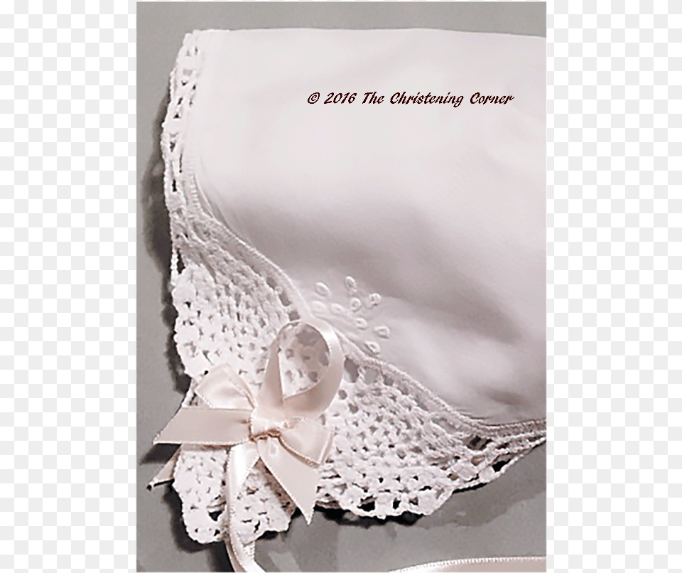 Lace Corner Baby Handkerchief Bonnet Crochet, Clothing, Hat, Adult, Bride Free Png Download
