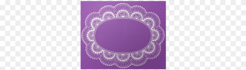 Lace Doily Henna Picture Frame Border Vector Poster Lace, Purple Png Image