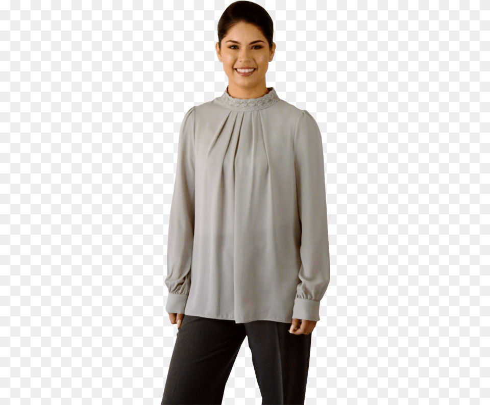 Lace Neck Blouse By Verigo Paris Body Ginnastica Ritmica, Clothing, Long Sleeve, Sleeve, Adult Free Transparent Png