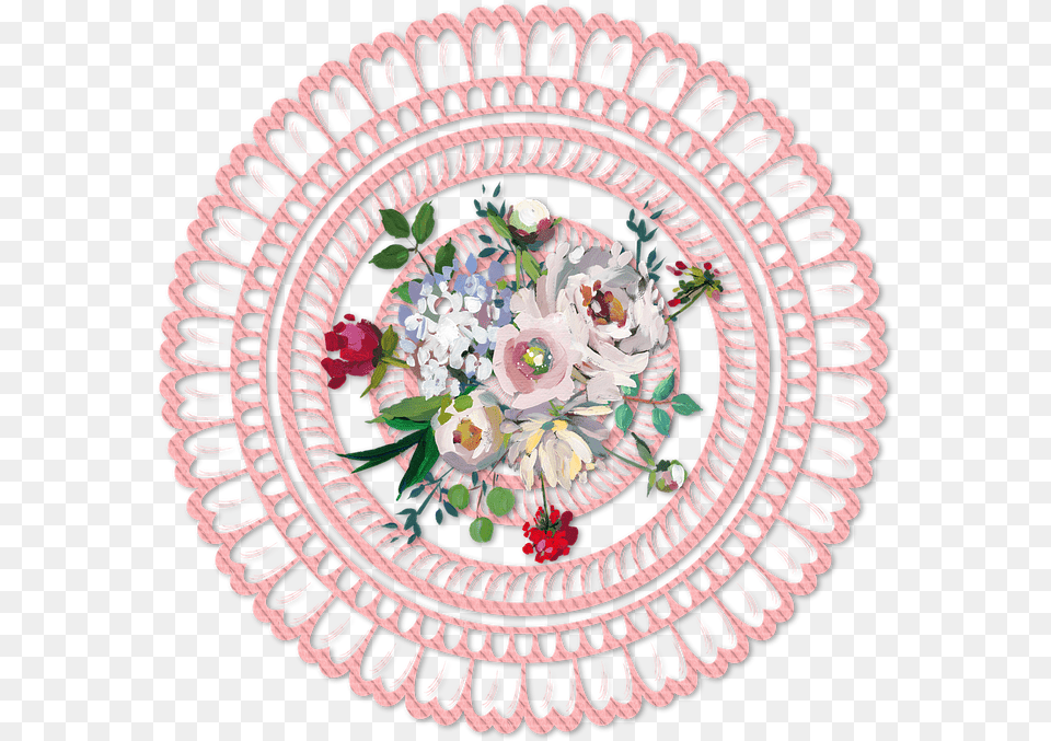 Lace Scrapbook Side Embroidery Rose Flowers Pink 2500 Likes Thank You, Pattern, Plant, Home Decor, Art Free Transparent Png
