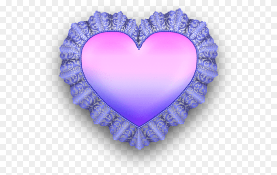 Lace Transparent Love Heart, Purple, Diaper Png Image