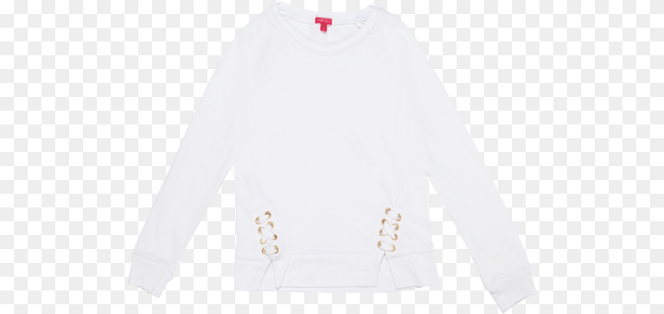 Lace Up Sweatshirt Long Sleeved T Shirt, Clothing, Knitwear, Long Sleeve, Sleeve Free Transparent Png