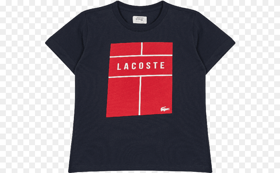 Lacoste Grid Box Logo T Shirt, Clothing, T-shirt Free Png