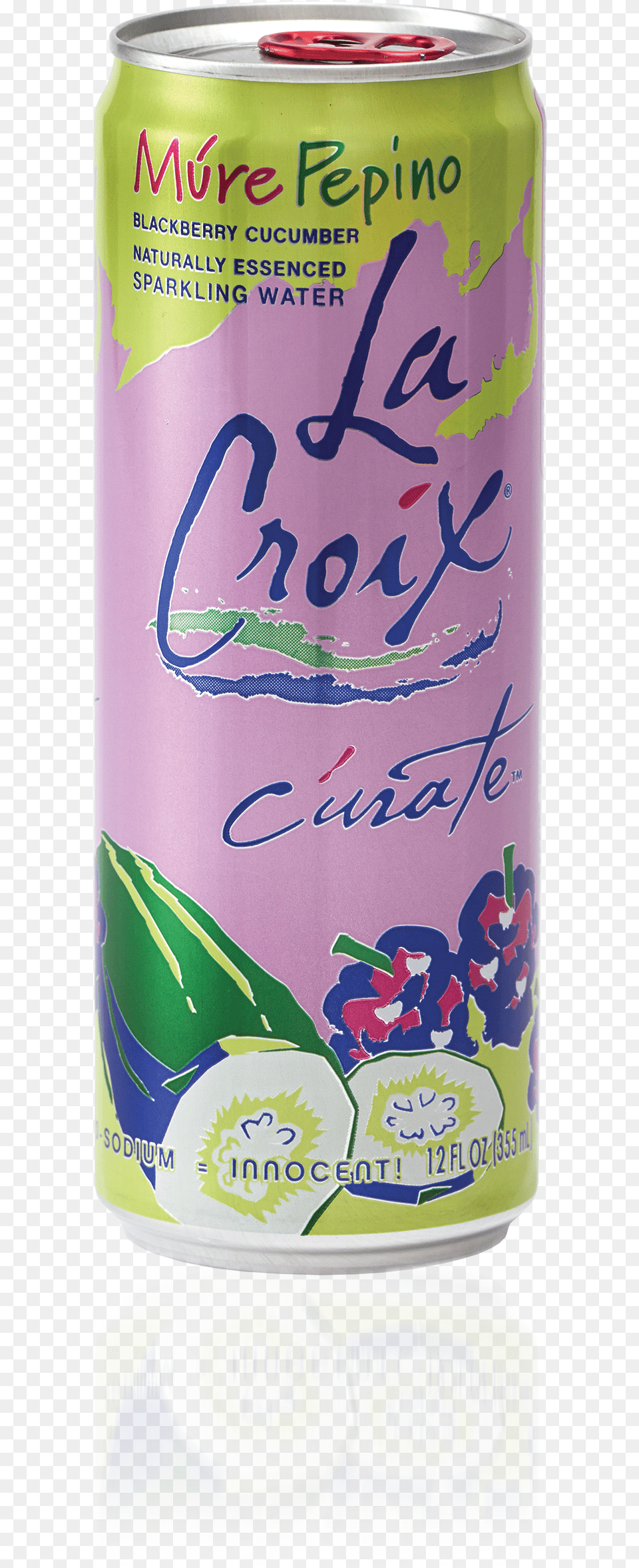 Lacroix Curate Sparkling Water Blackberry Cucumber La Croix Curate Mure Pepino, Can, Tin Png Image