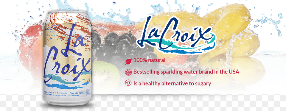 Lacroix La Croix Coconut Water Giant Can, Tin, Alcohol, Beer, Beverage Png