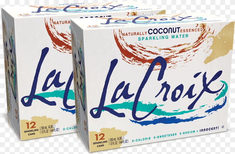 Lacroix Sparkling Water Coconut Fl Oz Ct, Box, Cardboard, Carton Free Png