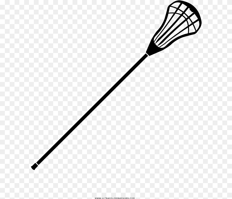 Lacrosse Stick Coloring Page, Gray Free Transparent Png