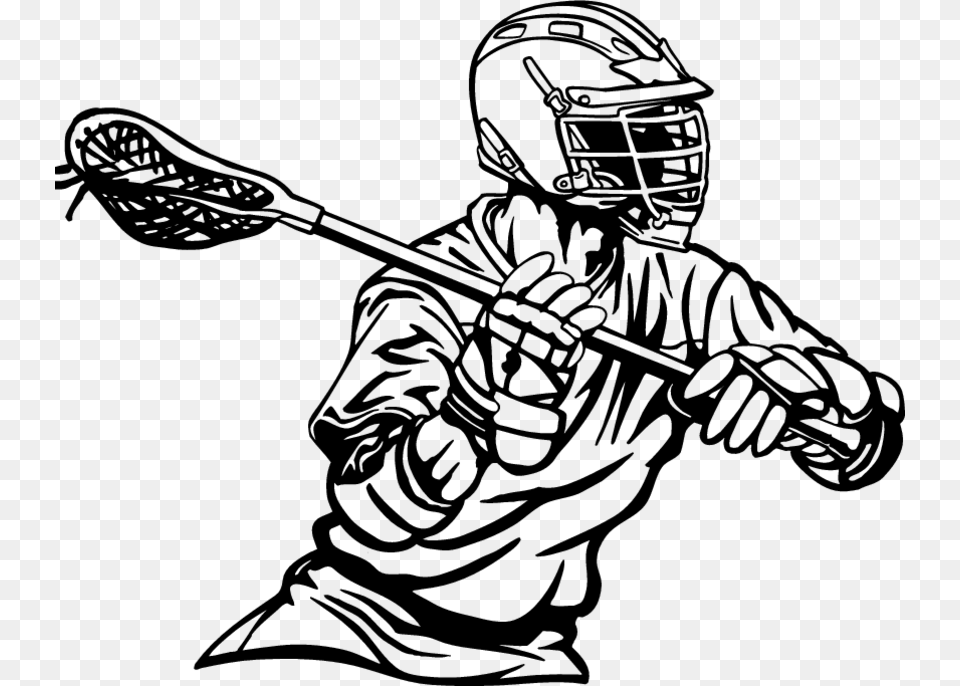 Lacrosse Sticks Lacrosse Helmet Sport Clip Art Transparent Lacrosse Stick Clipart, Gray Free Png Download