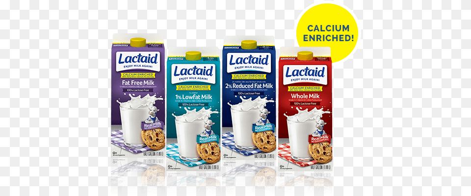 Lactaid Calcium Enriched Milk Lowfat Lactaid, Beverage, Dairy, Food Free Png