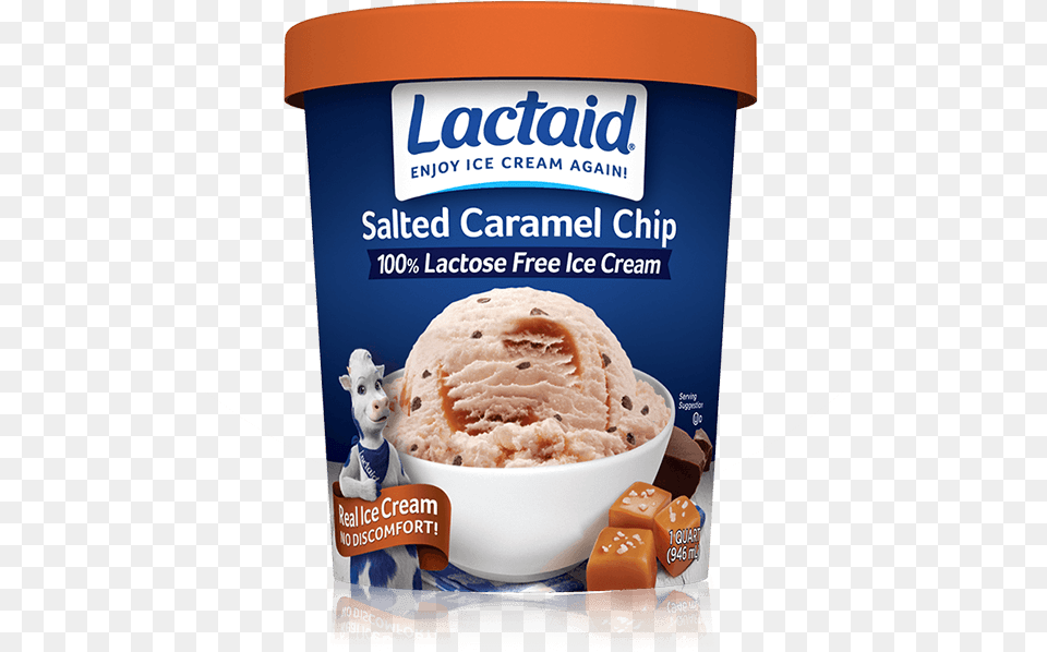 Lactaid Salted Caramel Chip Ice Cream Lactaid Ice Cream, Dessert, Food, Ice Cream, Frozen Yogurt Free Png Download
