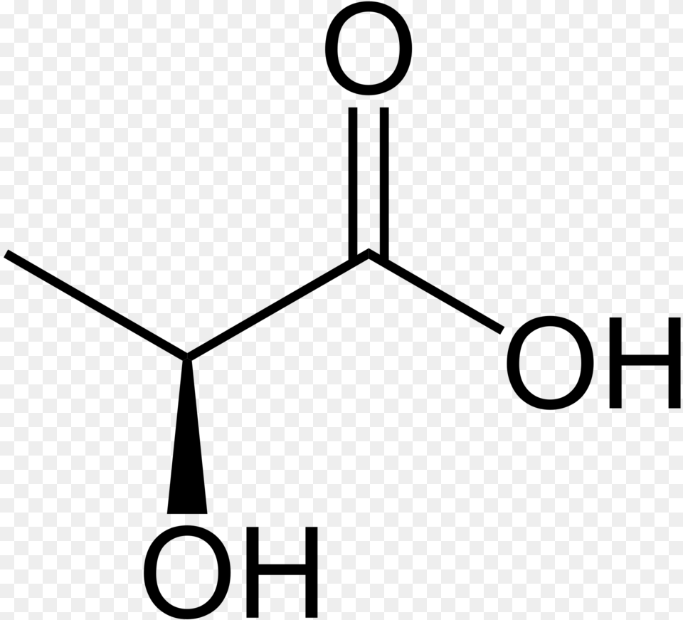 Lactic Acid Structural Formula Of Lactic Acid, Gray Free Png