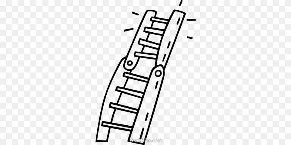 Ladder Royalty Vector Clip Art Illustration, Architecture, Staircase, Building, Housing Free Transparent Png