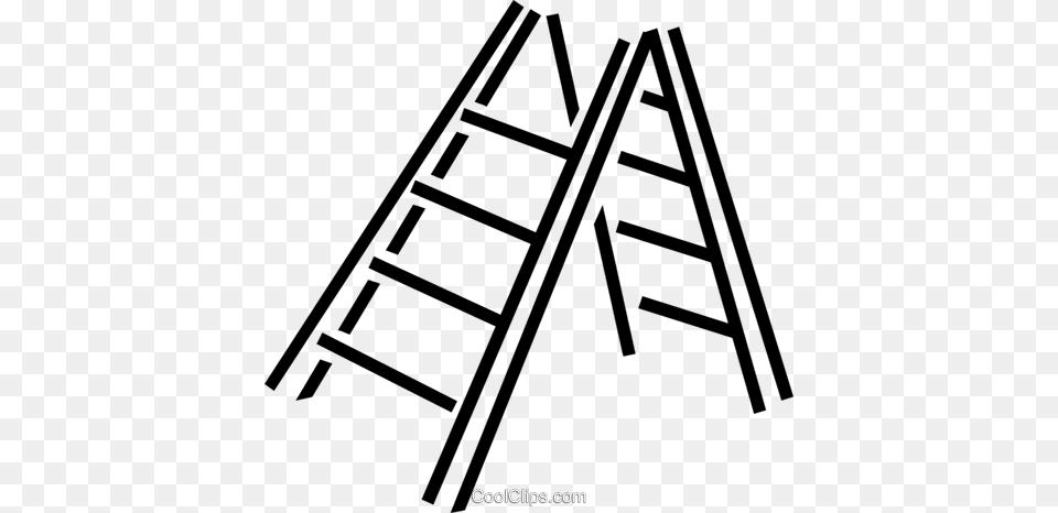 Ladder Royalty Vector Clip Art Illustration, Fence, Architecture, Building, House Png Image