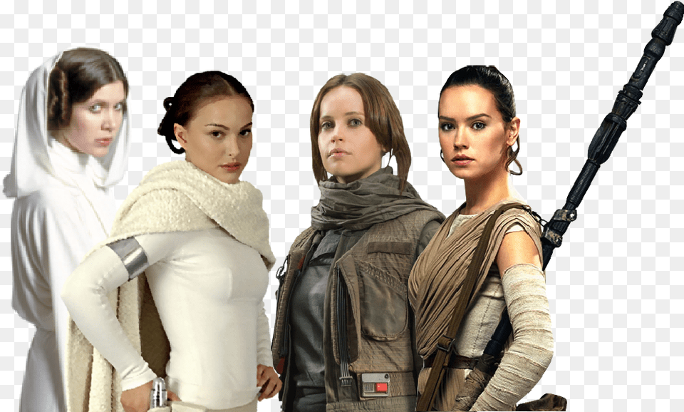 Ladies Background Image Star Wars Rey, Adult, Sleeve, Person, Long Sleeve Free Png Download
