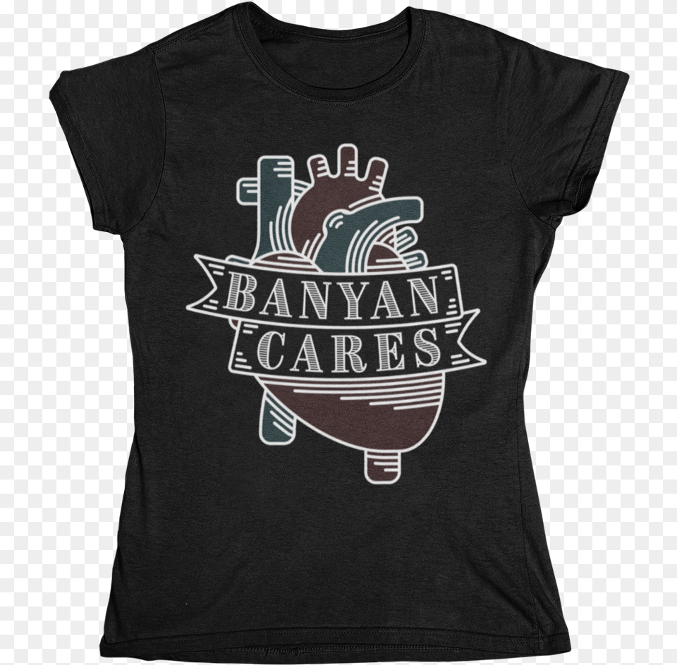 Ladies Banyan Cares Heart T Shirt House Of Blues Shirt, Clothing, T-shirt, Person Png Image