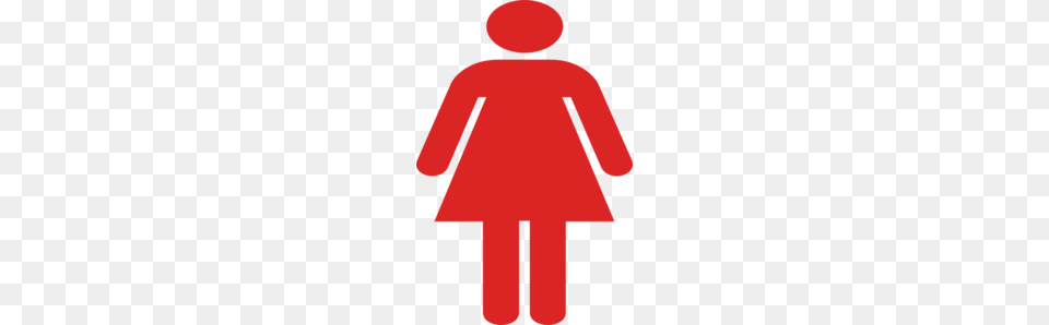 Ladies Bathroom Symbol Red Clip Art, Sign, Road Sign Free Transparent Png