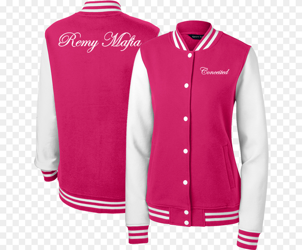 Ladies Custom Varsity Sweatshirt Your Name And Number, Clothing, Coat, Jacket, Shirt Png