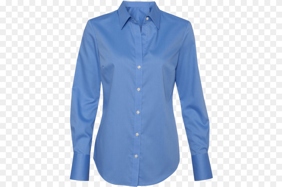 Ladies Dobby Pindot Shirt Vivienne Westwood Blue Shirt, Clothing, Dress Shirt, Long Sleeve, Sleeve Free Png