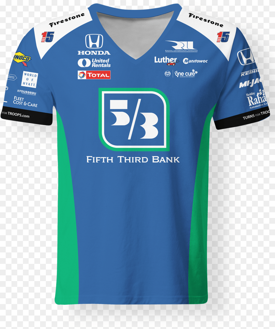 Ladies Graham Rahal Fifth Third Bank Driver Tee, Clothing, Shirt, T-shirt, Jersey Png Image