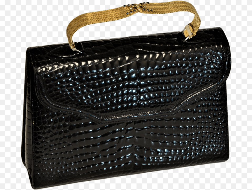 Ladies Handbag With 18k Gold And Precious Stone Handle Kelly Bag, Accessories, Purse Png Image