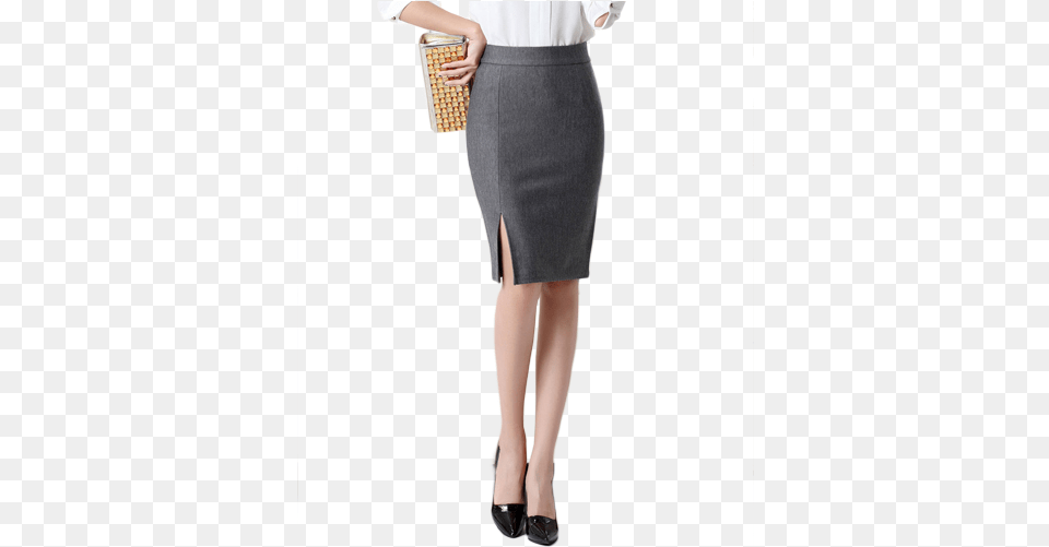 Ladies High Waist Pencil Skirt Royalty Free Stock With Magic Pc Hair Lady Band Roller Tool, Adult, Clothing, Female, Miniskirt Png Image