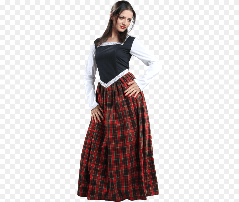 Ladies Highland Dress Traditional Scottish Clothes Female, Clothing, Skirt, Adult, Person Png