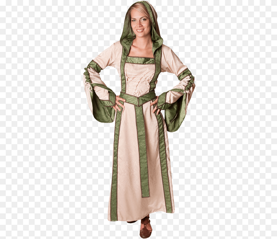 Ladies Hooded Nobility Gown Costume, Adult, Person, Woman, Female Free Png Download