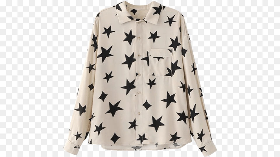 Ladies Pentagram Print Pocket Shirt Molo As, Clothing, Long Sleeve, Sleeve, Blouse Free Png Download